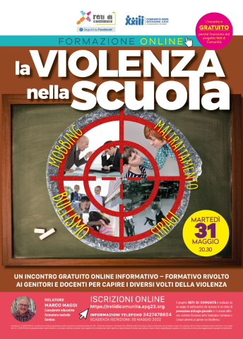 La violenza nella scuola - martedì 31 maggio 2022 - ore 20;30
